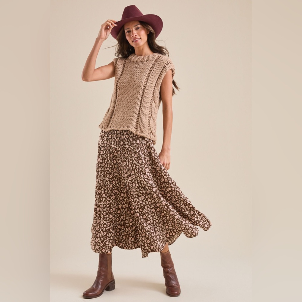 Altar'd State Ruth Floral Midi Skirt